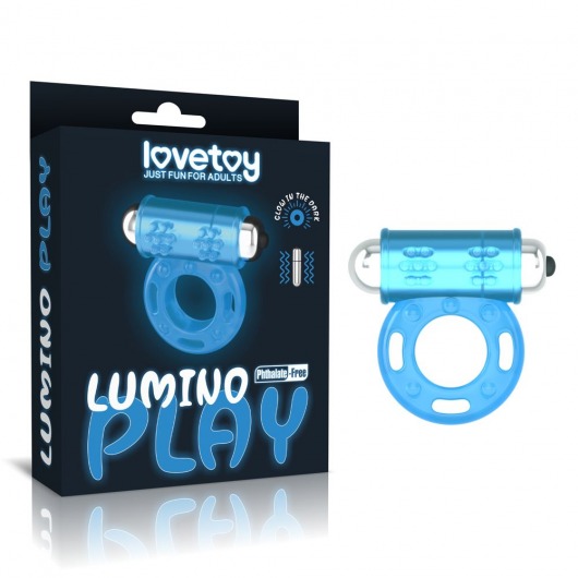 Голубое, светящееся в темноте эрекционное виброкольцо Lumino Play Vibrating Penis Ring - Lovetoy - в Северодвинске купить с доставкой