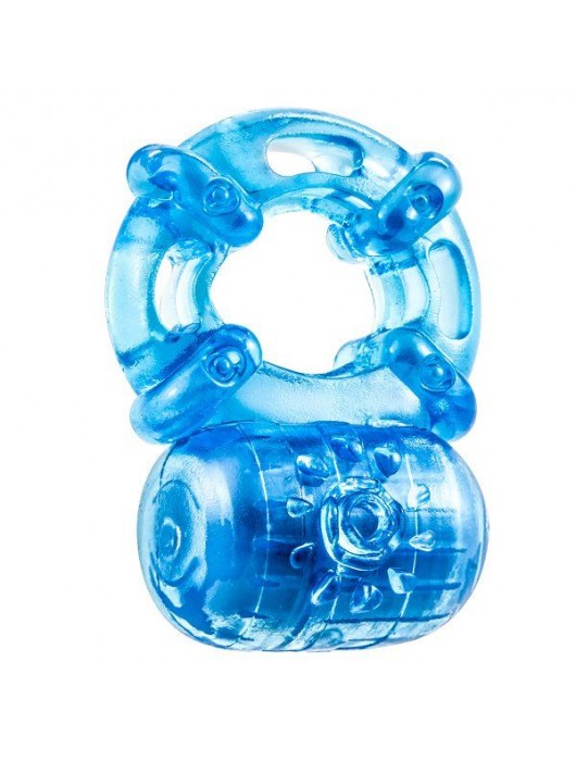 Голубое эрекционное виброкольцо Reusable 5 Function Cock Ring - Blush Novelties - в Северодвинске купить с доставкой