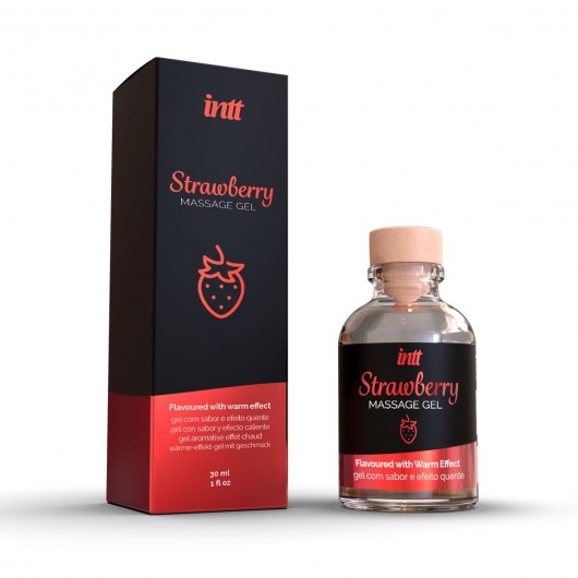 Массажный гель с ароматом клубники Strawberry - 30 мл. - INTT - купить с доставкой в Северодвинске