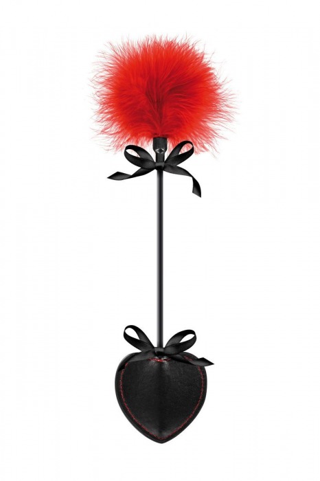 Стек с пуховкой Sweet Caress Feather Whip - 44 см. - Sweet Caress - купить с доставкой в Северодвинске