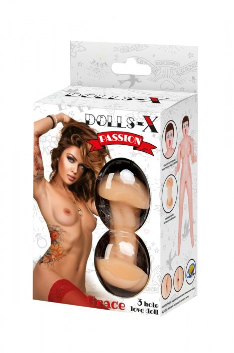 Надувная секс-кукла с тремя любовными отверстиями - ToyFa - в Северодвинске купить с доставкой