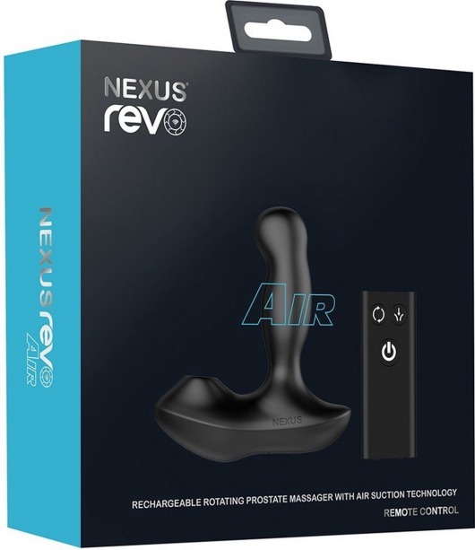 Черный вибратор-ротатор для стимуляции простаты Nexus Revo Air - Nexus Range - в Северодвинске купить с доставкой