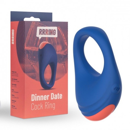 Синее эрекционное кольцо RRRING Dinner Date Cock Ring - FeelzToys - в Северодвинске купить с доставкой