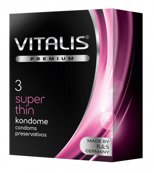 Ультратонкие презервативы VITALIS PREMIUM super thin - 3 шт. - Vitalis - купить с доставкой в Северодвинске