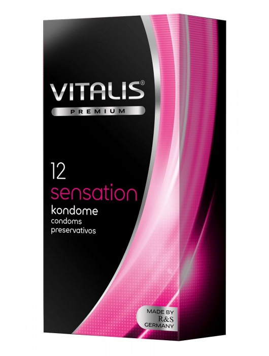 Презервативы VITALIS PREMIUM sensation с пупырышками и кольцами - 12 шт. - Vitalis - купить с доставкой в Северодвинске