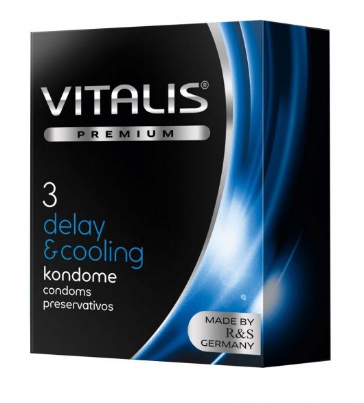 Презервативы VITALIS PREMIUM delay   cooling с охлаждающим эффектом - 3 шт. - Vitalis - купить с доставкой в Северодвинске