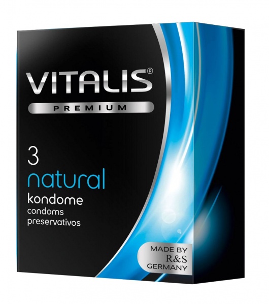 Классические презервативы VITALIS PREMIUM natural - 3 шт. - Vitalis - купить с доставкой в Северодвинске
