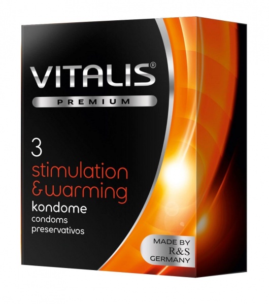 Презервативы VITALIS PREMIUM stimulation   warming с согревающим эффектом - 3 шт. - Vitalis - купить с доставкой в Северодвинске