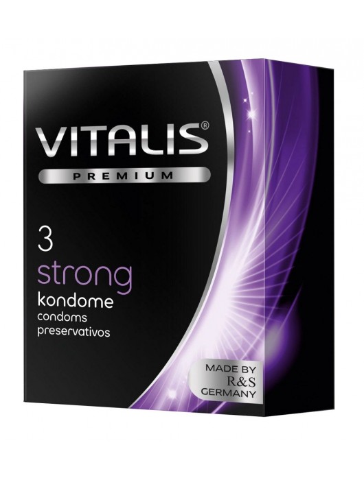 Презервативы с утолщенной стенкой VITALIS PREMIUM strong - 3 шт. - Vitalis - купить с доставкой в Северодвинске