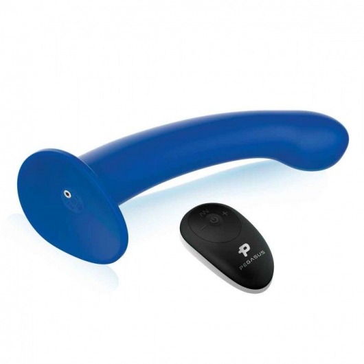 Синяя насадка Remote Control P-Spot G-Spot с черными трусиками - 20 см. - Pegasus - купить с доставкой в Северодвинске