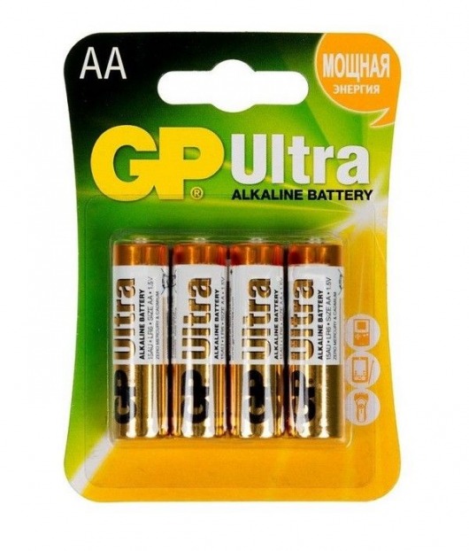 Батарейки алкалиновые GP Ultra Alkaline AA/LR6 - 4 шт. - Элементы питания - купить с доставкой в Северодвинске