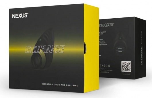 Черное эрекционное виброкольцо Nexus Enhance - Nexus Range - в Северодвинске купить с доставкой