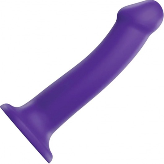 Фиолетовый фаллоимитатор-насадка Strap-On-Me Dildo Dual Density size L - 19 см. - Strap-on-me - купить с доставкой в Северодвинске