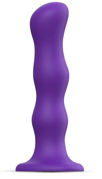 Фиолетовая насадка Strap-On-Me Dildo Geisha Balls size M - Strap-on-me - купить с доставкой в Северодвинске