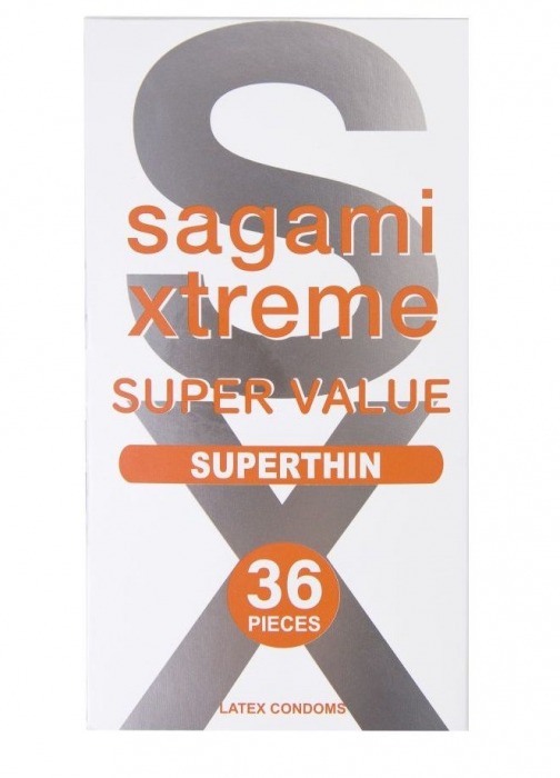 Ультратонкие презервативы Sagami Xtreme Superthin - 36 шт. - Sagami - купить с доставкой в Северодвинске