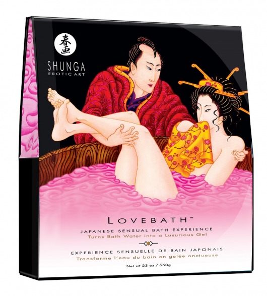 Соль для ванны Lovebath Dragon Fruit, превращающая воду в гель - 650 гр. - Shunga - купить с доставкой в Северодвинске