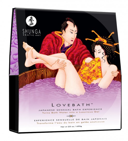 Соль для ванны Lovebath Sensual lotus, превращающая воду в гель - 650 гр. - Shunga - купить с доставкой в Северодвинске