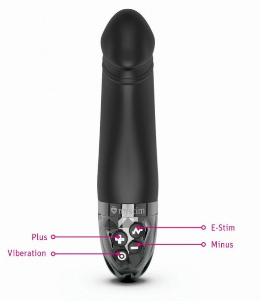 Черный вибратор с электростимуляцией Real Deal Neal - 16,5 см. - MyStim - купить с доставкой в Северодвинске
