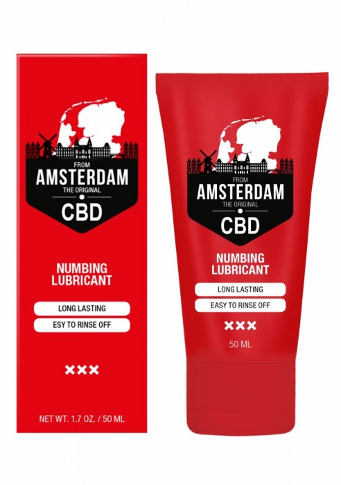 Пролонгирующий лубрикант Numbing CBD from Amsterdam - 50 мл. - Shots Media BV - купить с доставкой в Северодвинске