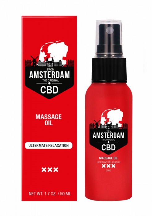 Стимулирующее массажное масло CBD from Amsterdam Massage Oil - 50 мл. - Shots Media BV - купить с доставкой в Северодвинске