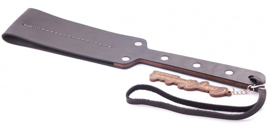 Гладкий мягкий удлиненный пэддл с заклепками - 32 см. - Crazy Handmade - купить с доставкой в Северодвинске Гладкий мягкий удлиненный пэддл с заклепками - 32 см. - Crazy Handmade - купить с доставкой в Северодвинске