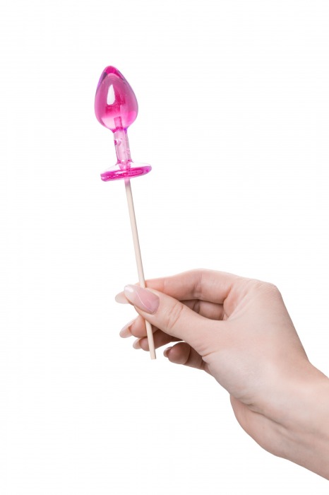 Розовый леденец  в форме анальной втулки со вкусом айриш крим - 29 гр. - Sosuчki - купить с доставкой в Северодвинске