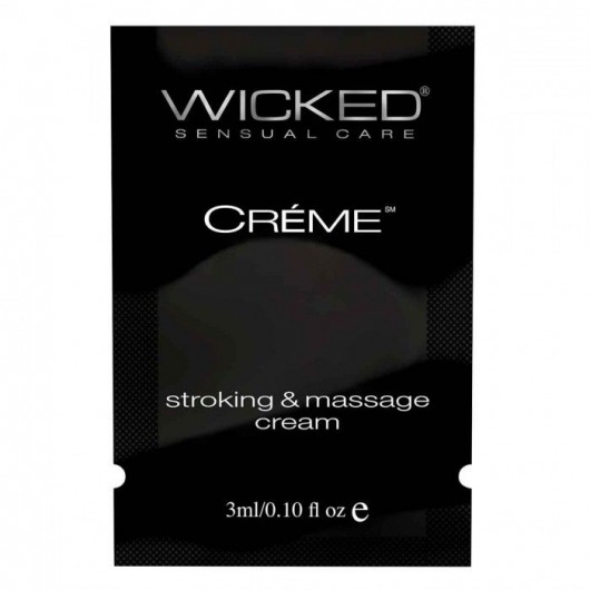 Крем для массажа и мастурбации Wicked Stroking and Massage Creme - 3 мл. - Wicked - купить с доставкой в Северодвинске