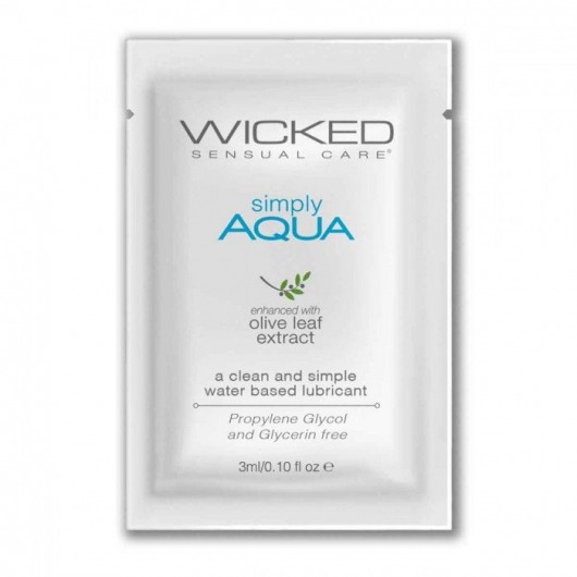 Легкий лубрикант на водной основе Wicked Simply AQUA - 3 мл. - Wicked - купить с доставкой в Северодвинске