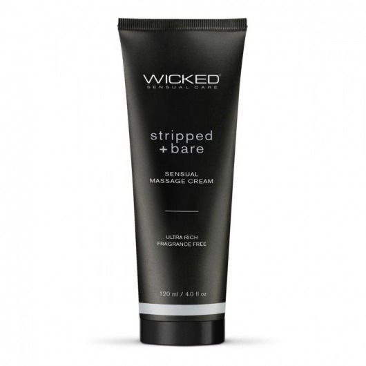 Массажный легкий крем WICKED Stripped plus Bare - 120 мл. - Wicked - купить с доставкой в Северодвинске