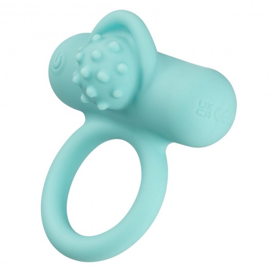 Аквамариновое эрекционное виброкольцо Silicone Rechargeable Nubby Lover’s Delight - California Exotic Novelties - в Северодвинске купить с доставкой