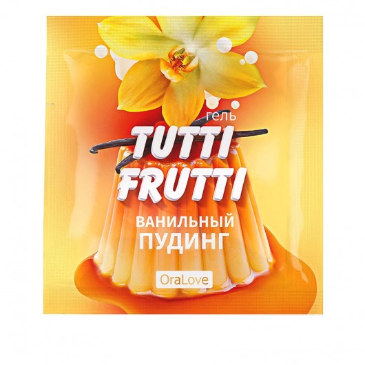 Пробник гель-смазки Tutti-frutti со вкусом ванильного пудинга - 4 гр. - Биоритм - купить с доставкой в Северодвинске