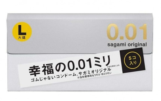 Презервативы Sagami Original 0.02 L-size увеличенного размера - 5 шт. - Sagami - купить с доставкой в Северодвинске