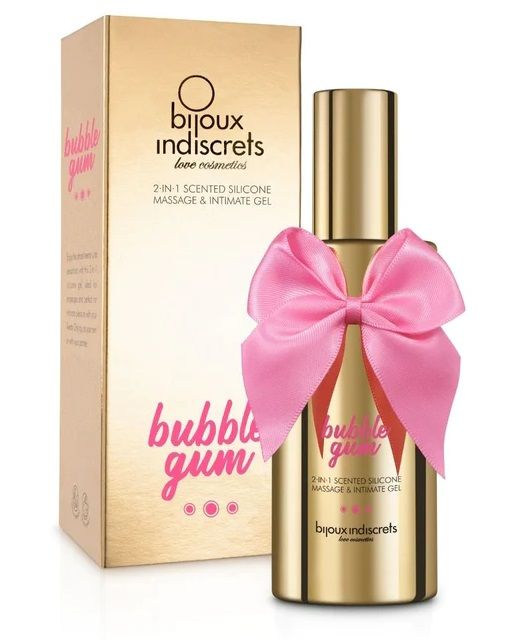 Гель с ароматом жвачки Bubblegum 2-in-1 Scented Silicone Massage And Intimate Gel - 100 мл. - Bijoux Indiscrets - купить с доставкой в Северодвинске