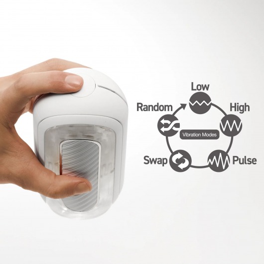 Белый мастурбатор Tenga Flip Zero Gravity с вибрацией - Tenga - в Северодвинске купить с доставкой