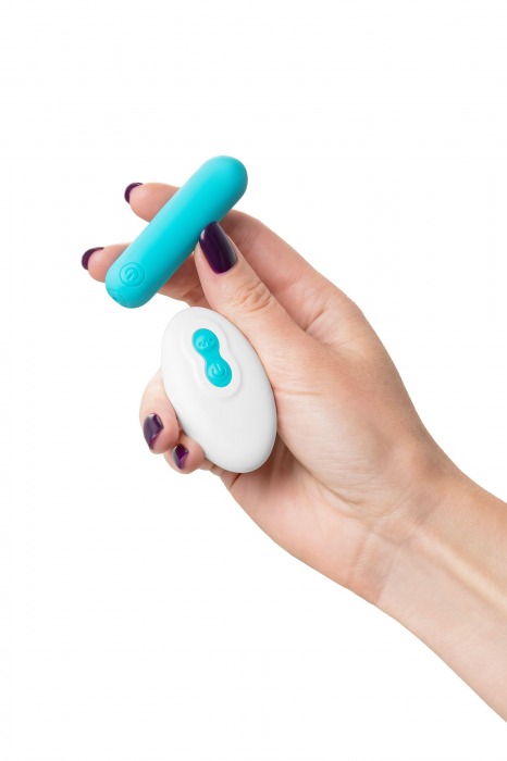 Голубая вибропуля Tnim с пультом ДУ - A-toys купить в Северодвинске с доставкой в Orgasmix.ru Голубая вибропуля Tnim с пультом ДУ - A-toys