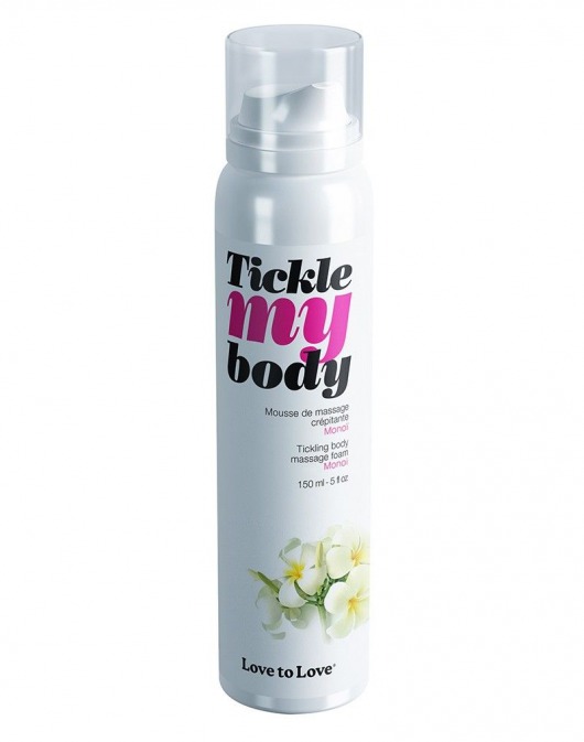 Массажная хрустящая пенка Tickle My Body Monoi с ароматом моной - 150 мл. - Love to Love - купить с доставкой в Северодвинске