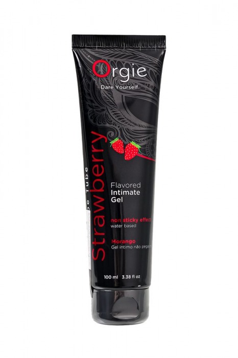 Интимный гель на водной основе Lube Tube Strawberry с клубничным вкусом - 100 мл. - ORGIE - купить с доставкой в Северодвинске