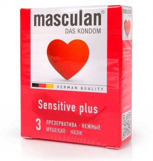 Презервативы Masculan Sensitive plus - 3 шт. - Masculan - купить с доставкой в Северодвинске