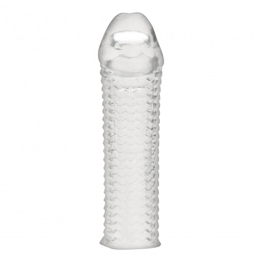 Текстурированная насадка на пенис Clear Textured Penis Enhancing Sleeve Extension - 16,5 см. - BlueLine - в Северодвинске купить с доставкой