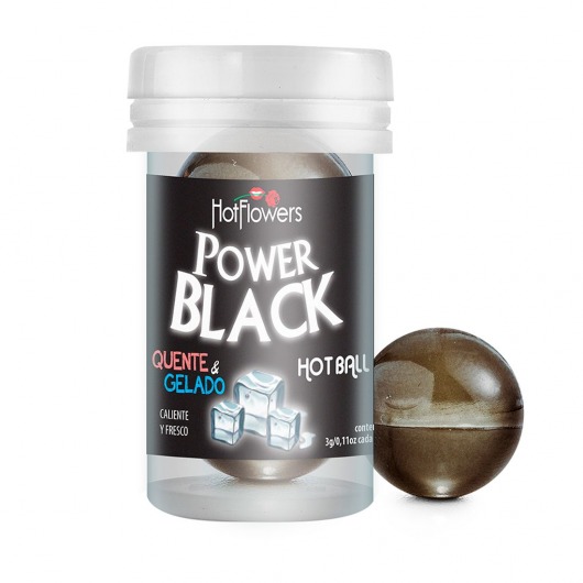 Интимный гель Power Black Hot Ball с охлаждающе-разогревающим эффектом (2 шарика по 3 гр.) - HotFlowers - купить с доставкой в Северодвинске