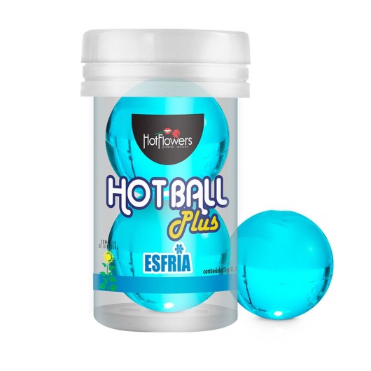 Лубрикант на масляной основе Hot Ball Plus с охлаждающим эффектом (2 шарика по 3 гр.) - HotFlowers - купить с доставкой в Северодвинске