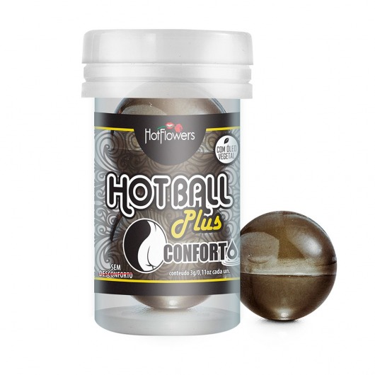 Анальный лубрикант на масляной основе Hot Ball Plus Conforto (2 шарика по 3 гр.) - HotFlowers - купить с доставкой в Северодвинске