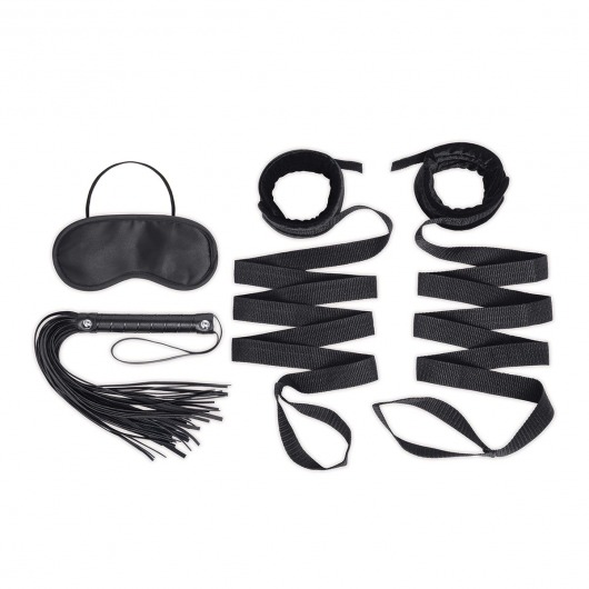 Эротический набор 4PC Bondage Bed Strap   Flogger Kit - Lux Fetish - купить с доставкой в Северодвинске