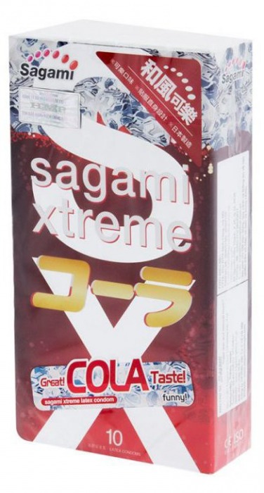 Ароматизированные презервативы Sagami Xtreme COLA - 10 шт. - Sagami - купить с доставкой в Северодвинске