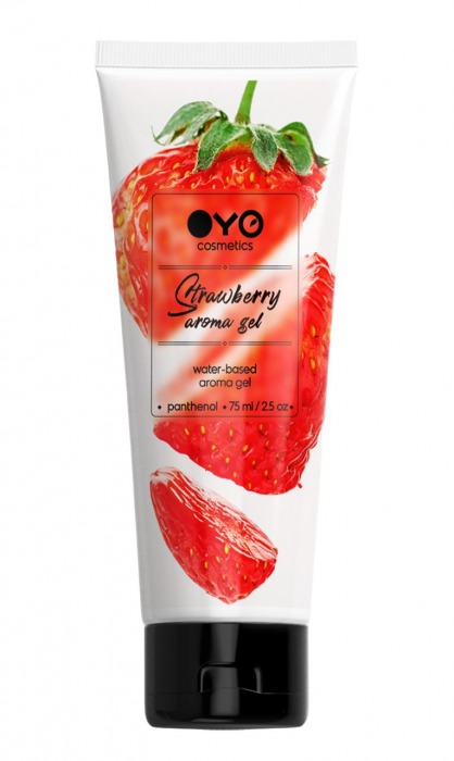 Лубрикант на водной основе OYO Aroma Gel Strawberry с ароматом клубники - 75 мл. - OYO - купить с доставкой в Северодвинске