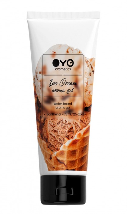 Лубрикант на водной основе OYO Aroma Gel Ice Cream с ароматом пломбира - 75 мл. - OYO - купить с доставкой в Северодвинске