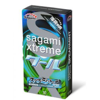 Презервативы Sagami Xtreme Mint с ароматом мяты - 10 шт. - Sagami - купить с доставкой в Северодвинске