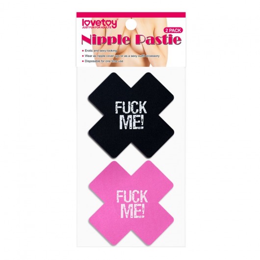 Набор из 2 пар пэстисов Cross Pattern Nipple Pasties - Lovetoy - купить с доставкой в Северодвинске