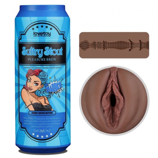 Коричневый мастурбатор-вагина Pleasure Brew Masturbator-Sultry Stout в банке - Lovetoy - в Северодвинске купить с доставкой