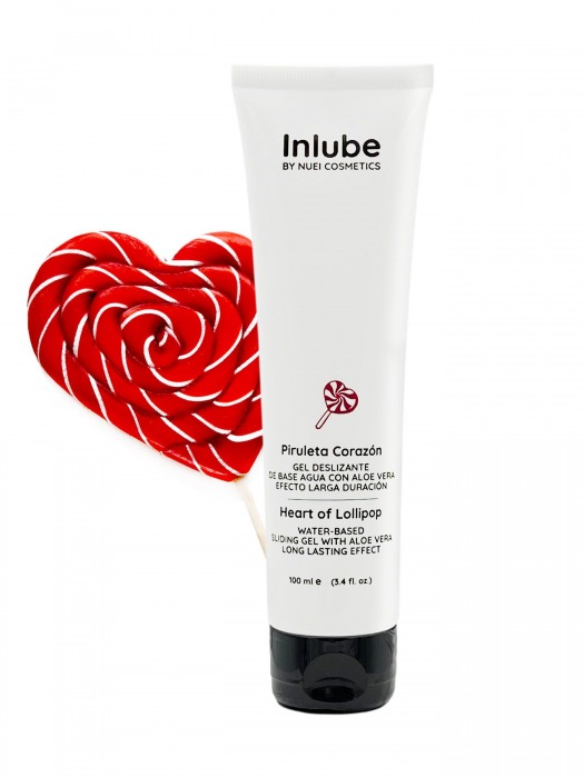 Смазка на водной основе Nuei Inlube Lollipop с алоэ вера и ароматом леденцов - 100 мл. - Nuei cosmetics - купить с доставкой в Северодвинске